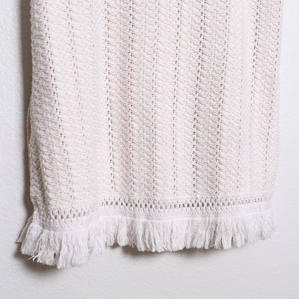 Knitted & Knotted Boho Crochet Knit Fringe Tunic - Picture 4 of 8
